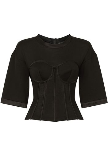 Dolce & Gabbana Blusa a maniche corte - Nero