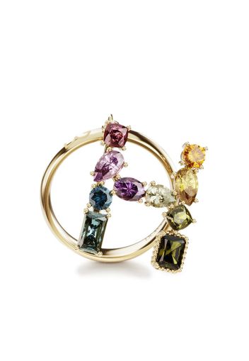 Dolce & Gabbana 18kt yellow gold Rainbow Alphabet H ring - Oro