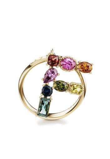 Dolce & Gabbana 18kt yellow gold Rainbow Alphabet F ring - Oro