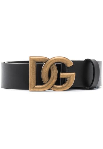 Dolce & Gabbana DG INTRLCK LOGO BUCKLE 35 BELT BLACK - Nero