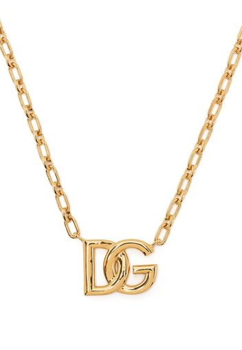 Dolce & Gabbana logo-plaque chain-link necklace - Oro