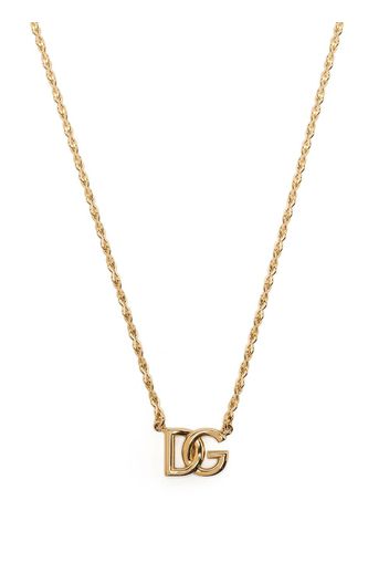 Dolce & Gabbana DG logo-plaque chain-link necklace - Oro