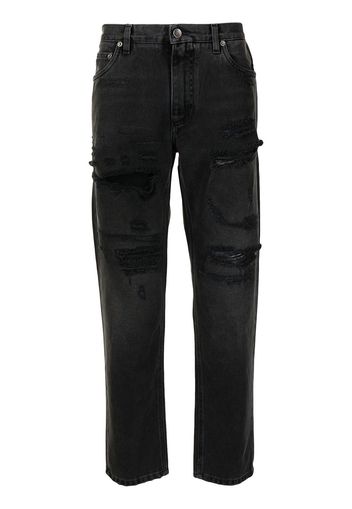 Dolce & Gabbana high-waisted ripped jeans - Nero