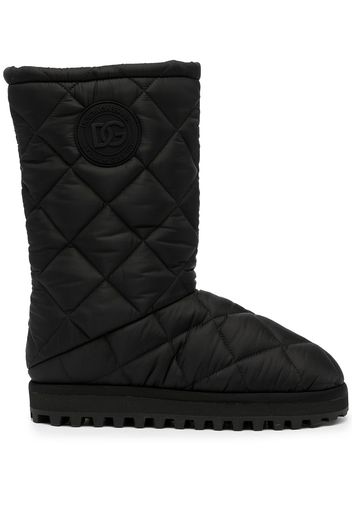 Dolce & Gabbana Stivali da neve trapuntati - Nero