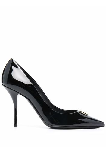 Dolce & Gabbana DG plaque point-toe pumps - Nero