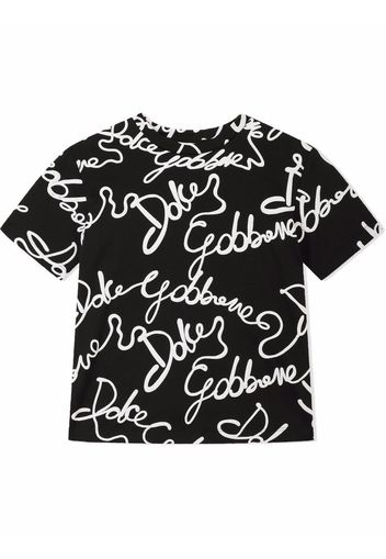 Dolce & Gabbana Kids T-shirt con stampa - Nero