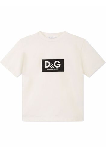 Dolce & Gabbana Kids T-shirt con stampa - Toni neutri