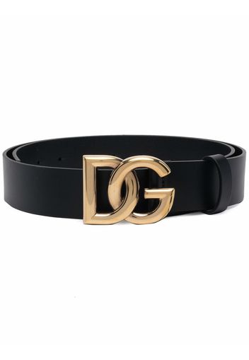 Dolce & Gabbana DG-logo leather belt - Nero