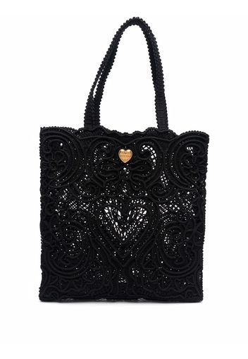 Dolce & Gabbana Beatrice lace-detail tote bag - Nero