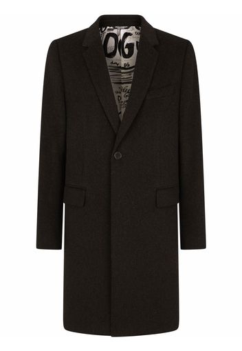 Dolce & Gabbana Cappotto midi monopetto - Grigio