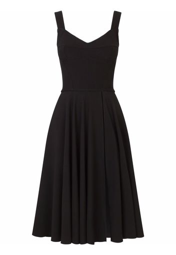 Dolce & Gabbana Abito midi con scollo a V - Nero