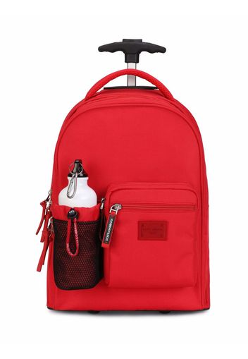 Dolce & Gabbana Kids logo-plaque wheelie backpack - Rosso