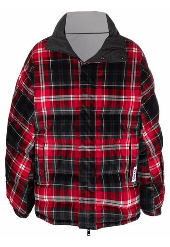 Dolce & Gabbana reversible plaid puffer jacket - Rosso