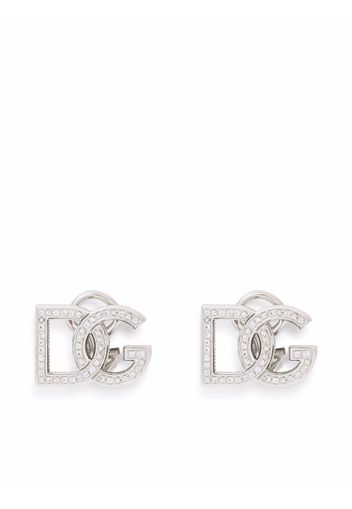 Dolce & Gabbana Orecchini in oro bianco 18kt e zaffiri - Argento