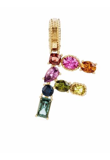 Dolce & Gabbana Pendente con pendente Rainbow Alphabet F in oro 18kt