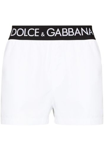 Dolce & Gabbana Costume da bagno con logo - Bianco