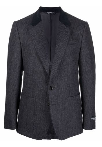 Dolce & Gabbana contrast-lapel blazer - Blu