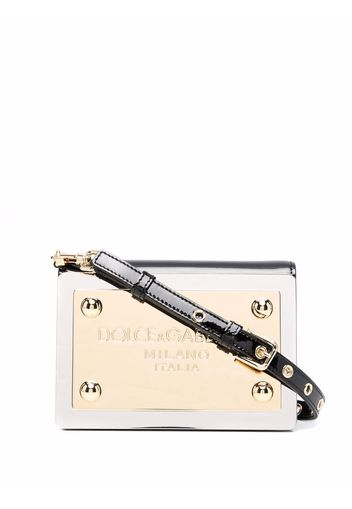 Dolce & Gabbana logo-plate clutch bag - Nero