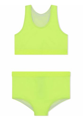 Dolce & Gabbana Kids Tankini smanicato crop - Giallo