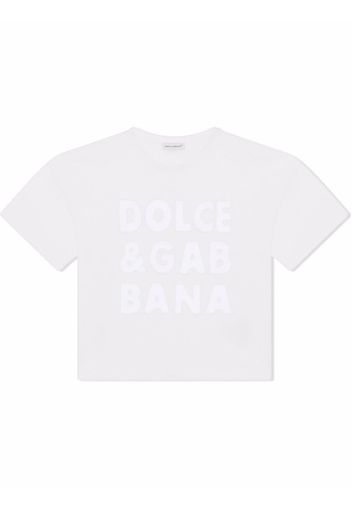 Dolce & Gabbana Kids T-shirt con stampa - Bianco