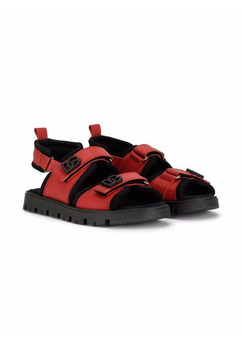 Dolce & Gabbana Kids Sandali con chiusure a strappo - Rosso