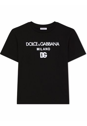 Dolce & Gabbana Kids T-shirt con stampa - Nero