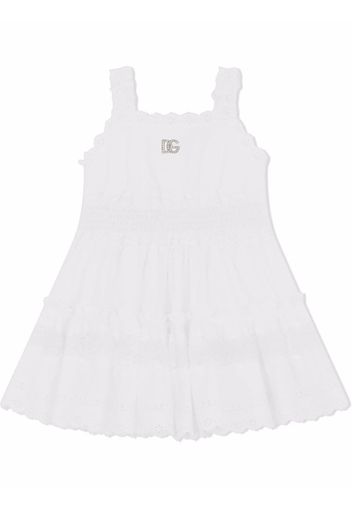 Dolce & Gabbana Kids Abito stile impero - Bianco