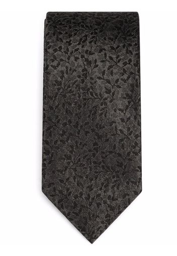 Dolce & Gabbana floral-print silk tie - Grigio