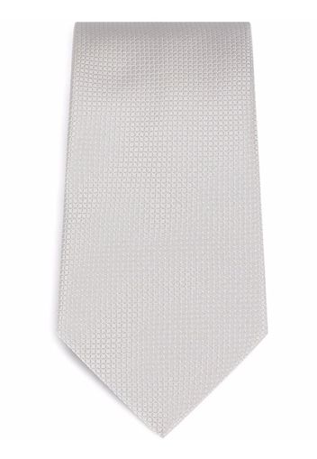 Dolce & Gabbana metallic square-pattern tie - Bianco