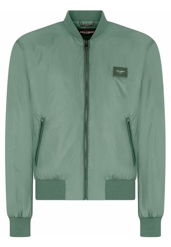 Dolce & Gabbana Bomber con applicazione - Verde