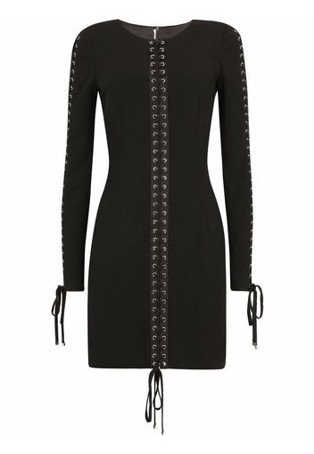 Dolce & Gabbana lace-up mini dress - Nero