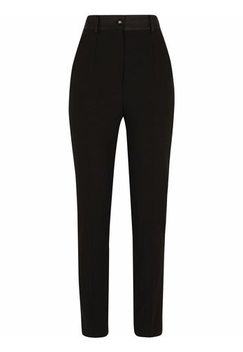 Dolce & Gabbana slim-fit high-waisted trousers - Nero