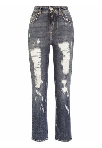 Dolce & Gabbana distressed cropped jeans - S9001 BLUE