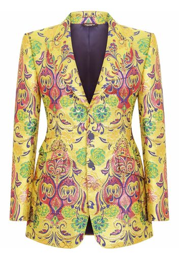 Dolce & Gabbana Giacca da abito con effetto jacquard - Giallo