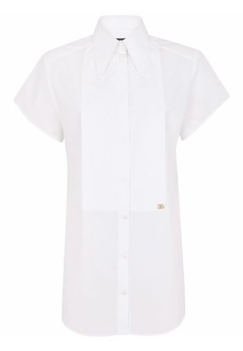 Dolce & Gabbana short-sleeve tuxedo shirt - Bianco