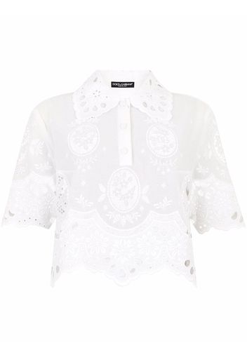 Dolce & Gabbana Blusa con ricamo - Bianco