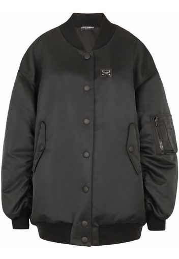 Dolce & Gabbana wide-style bomber coat - Nero