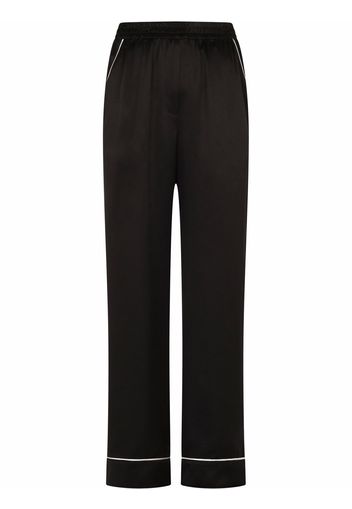 Dolce & Gabbana high-waisted pyjama-style trousers - Nero