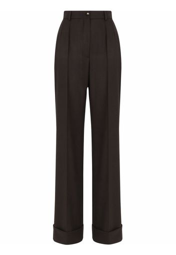 Dolce & Gabbana high-waist wide-leg trousers - Nero