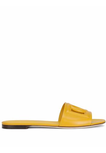 Dolce & Gabbana Sandali slides DG Millennials con logo - Giallo