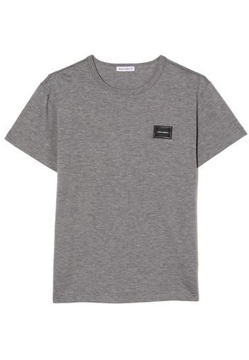 Dolce & Gabbana Kids T-shirt con logo - Grigio