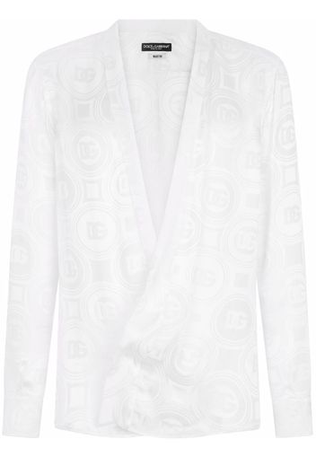 Dolce & Gabbana Camicia con scollo a V - Bianco