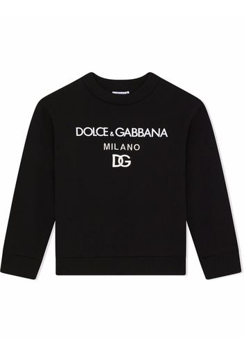 Dolce & Gabbana Kids logo-print crewneck sweatshirt - Nero