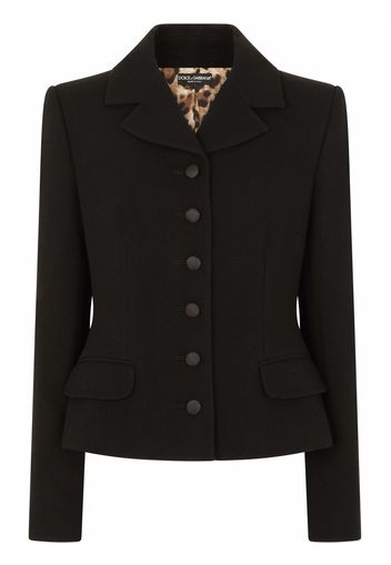 Dolce & Gabbana fitted-waist wool jacket - Nero