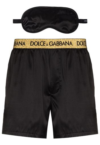 Dolce & Gabbana DG GOLD BAND TRK SHRTS BLK - Nero