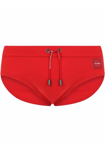 Dolce & Gabbana logo swimming briefs - Rosso