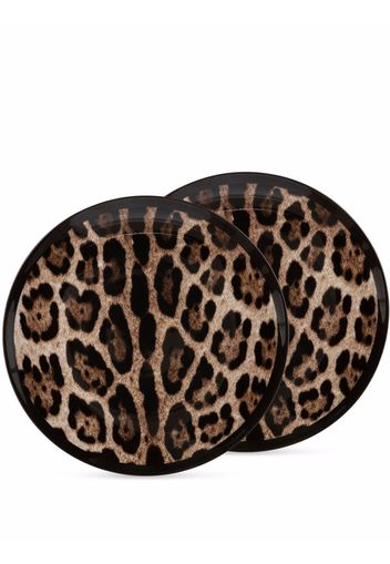 Dolce & Gabbana leopard-print bowl - Marrone