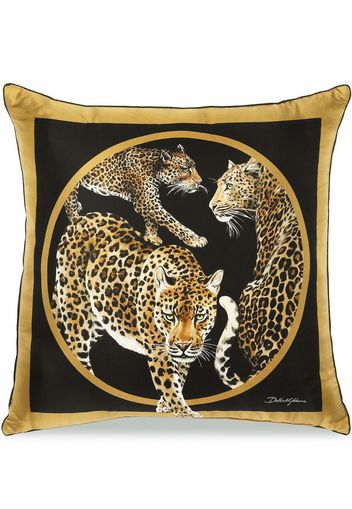 Dolce & Gabbana leopard print cushion - Nero