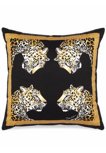 Dolce & Gabbana leopard print cushion - Nero