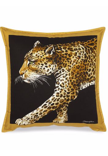 Dolce & Gabbana leopard-graphic cushion - Nero